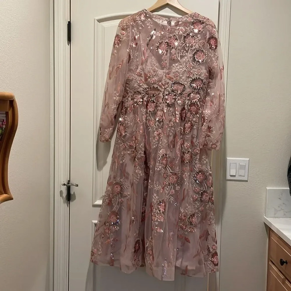 NWT Mac Duggal woman's floral pink beaded gorgeous gown - Picture 5 of 14